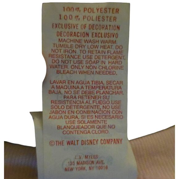 Vintage Disney Aladdin Jasmine Nightgown Girls SZ 14 Deadstock NOS 1994 - Picture 7 of 11